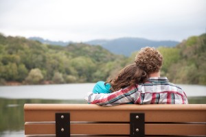Engagement portraits for Elly and Joel at Howarth Park in Santa Rosa, CA
